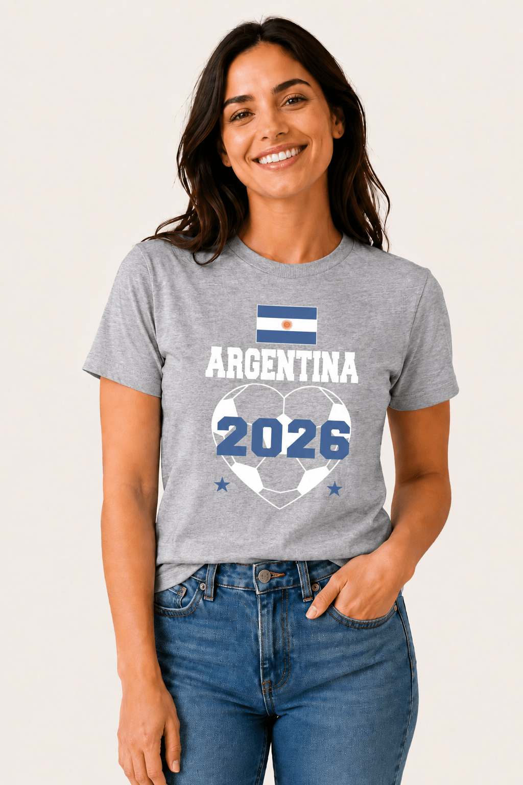 Women's Argentina Football T-Shirt - Brand Threads
