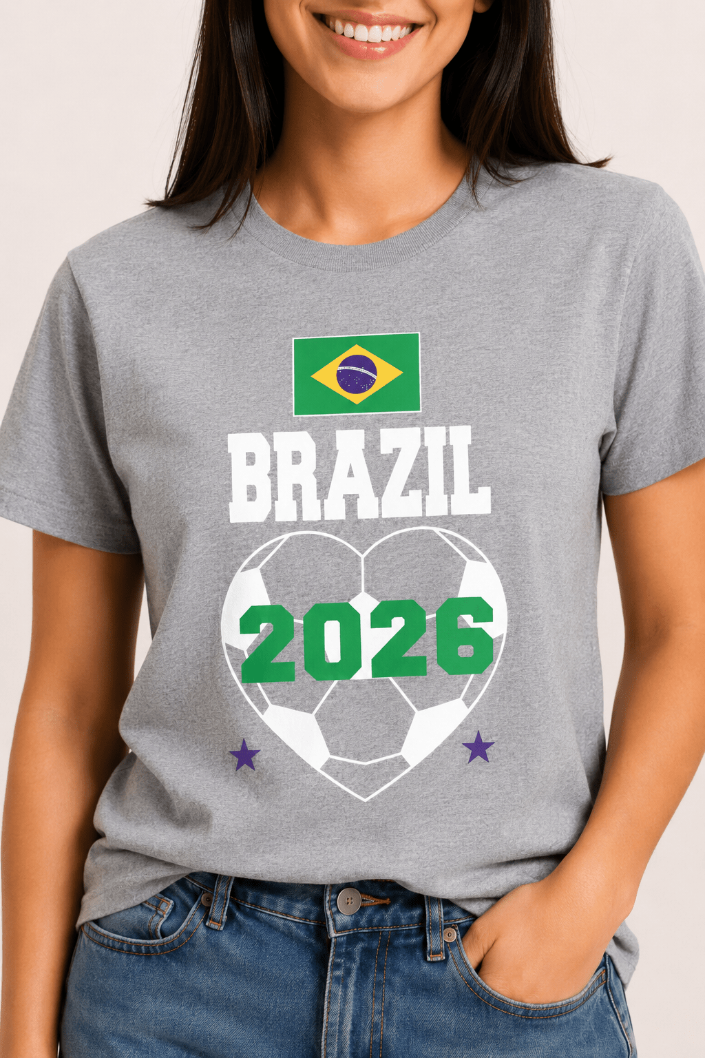 Women's Brazil Football T-Shirt - Brand Threads