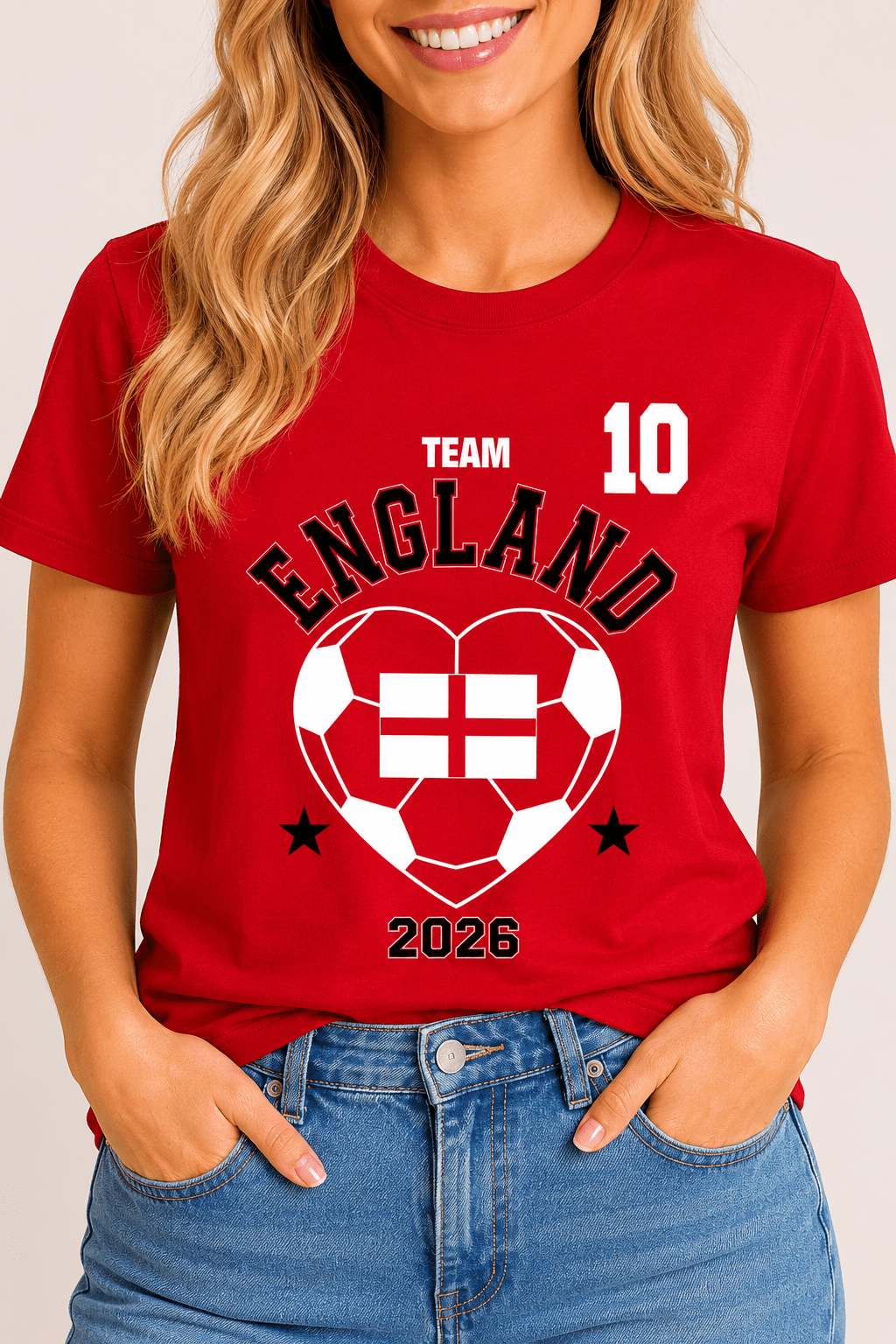 Women's England Football T-Shirt - Brand Threads