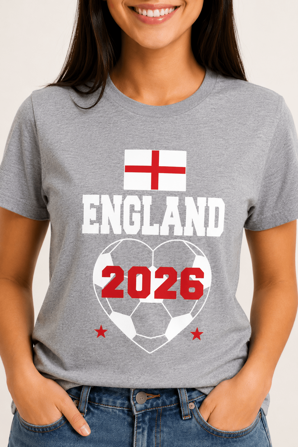 Women's England Football T-Shirt - Brand Threads