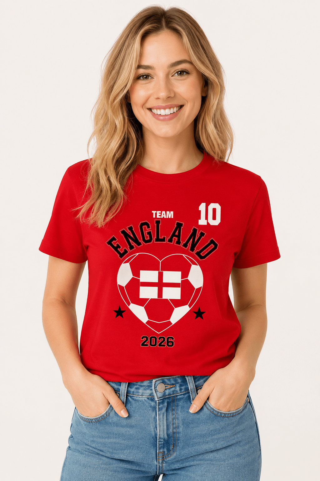 Women's England Football T-Shirt - Brand Threads