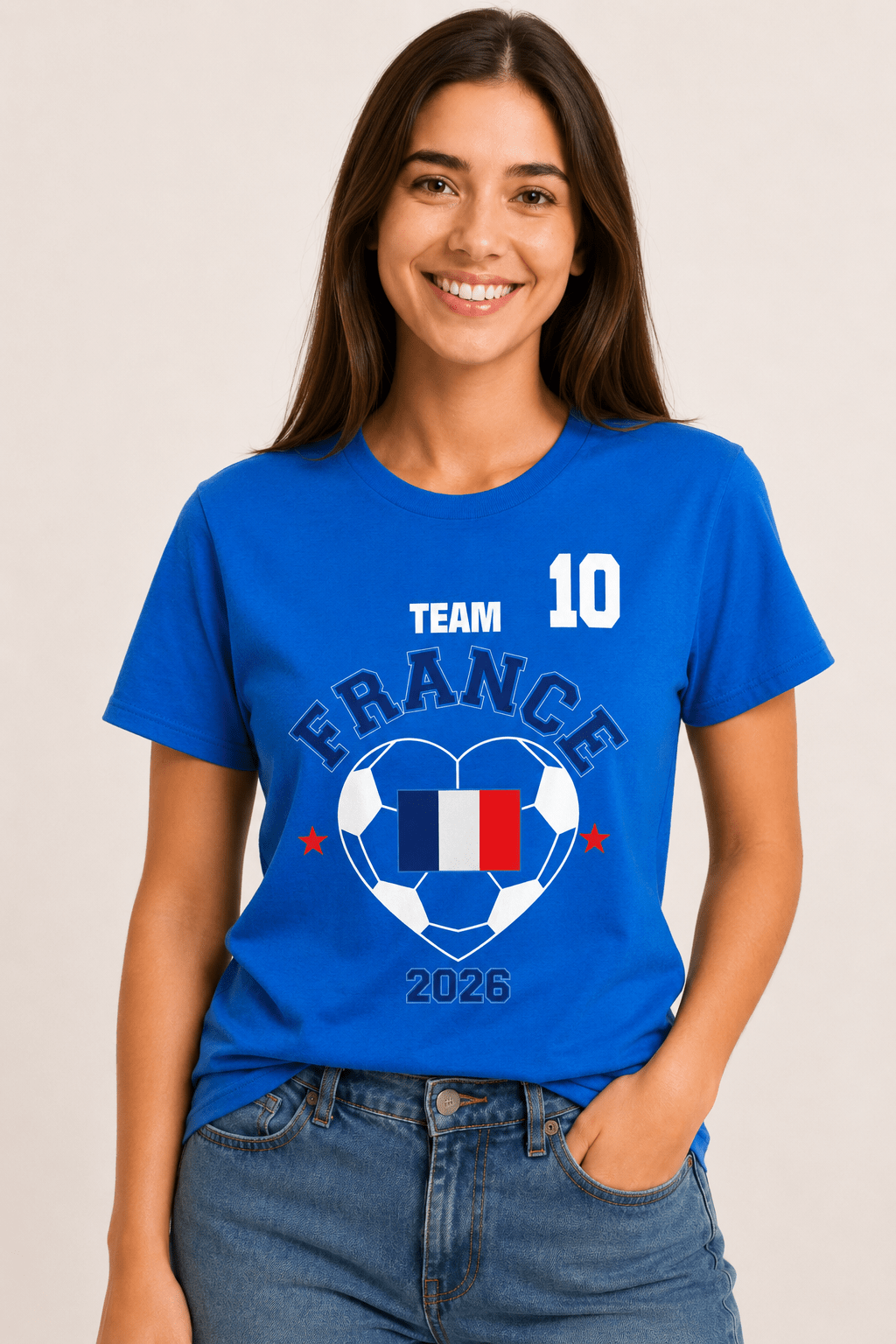 Women's France Football T-Shirt - Brand Threads