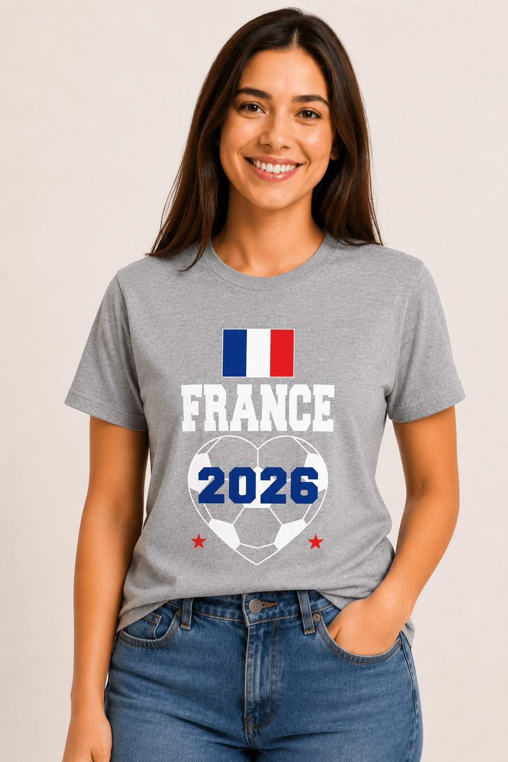 Women's France Football T-Shirt - Brand Threads