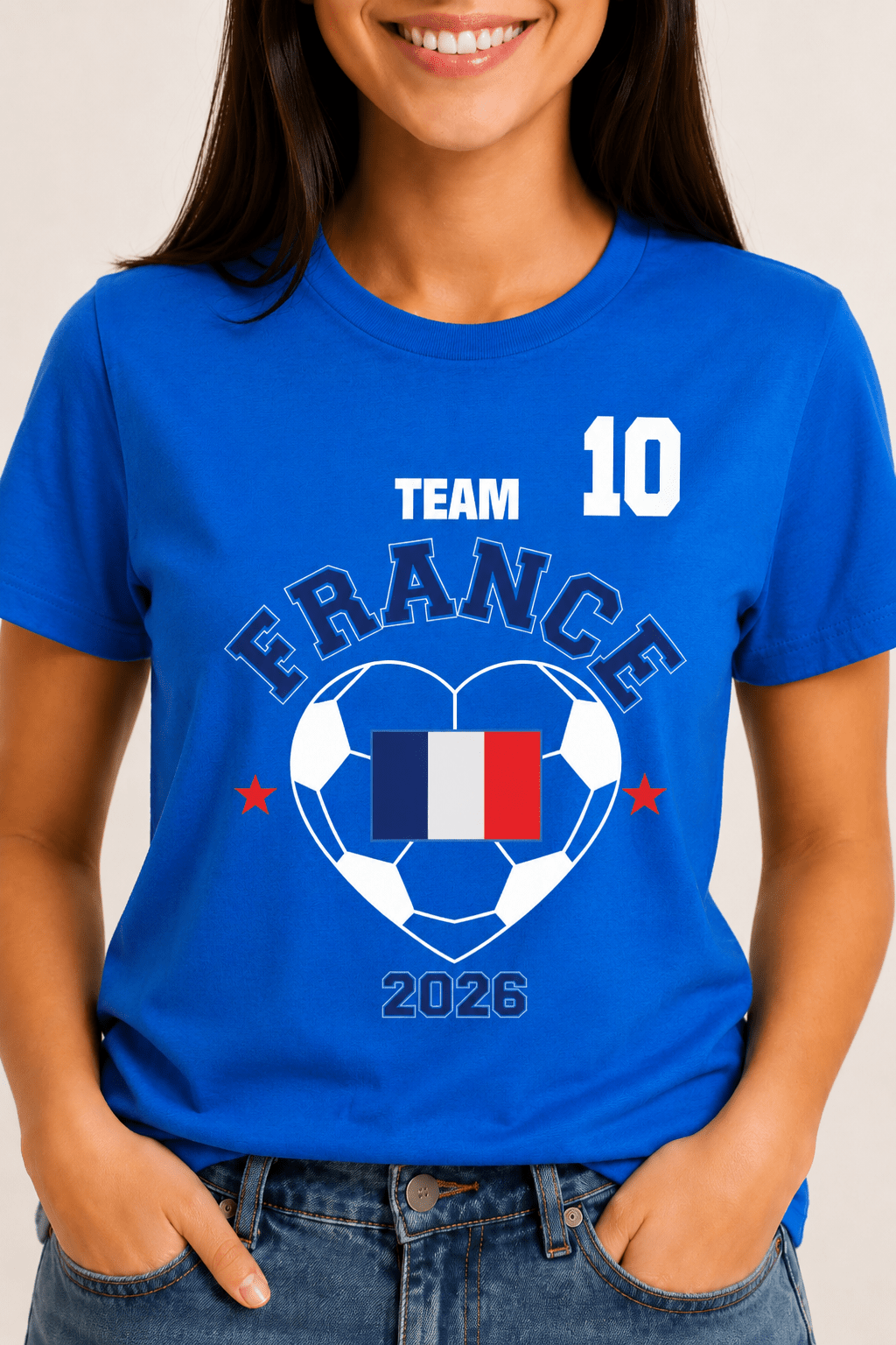 Women's France Football T-Shirt - Brand Threads
