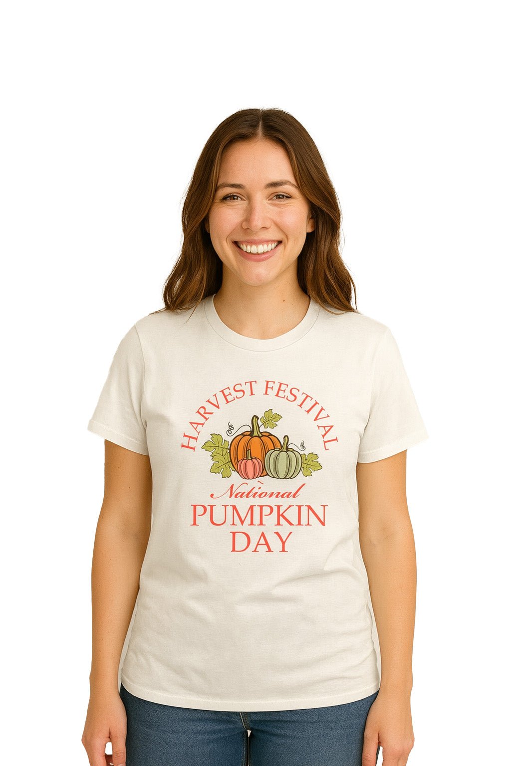 Women's Natural T-Shirt Harvest Festival National Pumpkin Day - Brand Threads