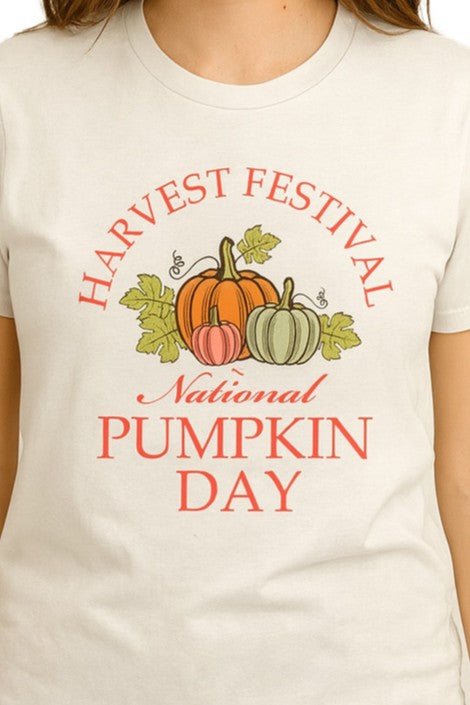 Women's Natural T-Shirt Harvest Festival National Pumpkin Day - Brand Threads