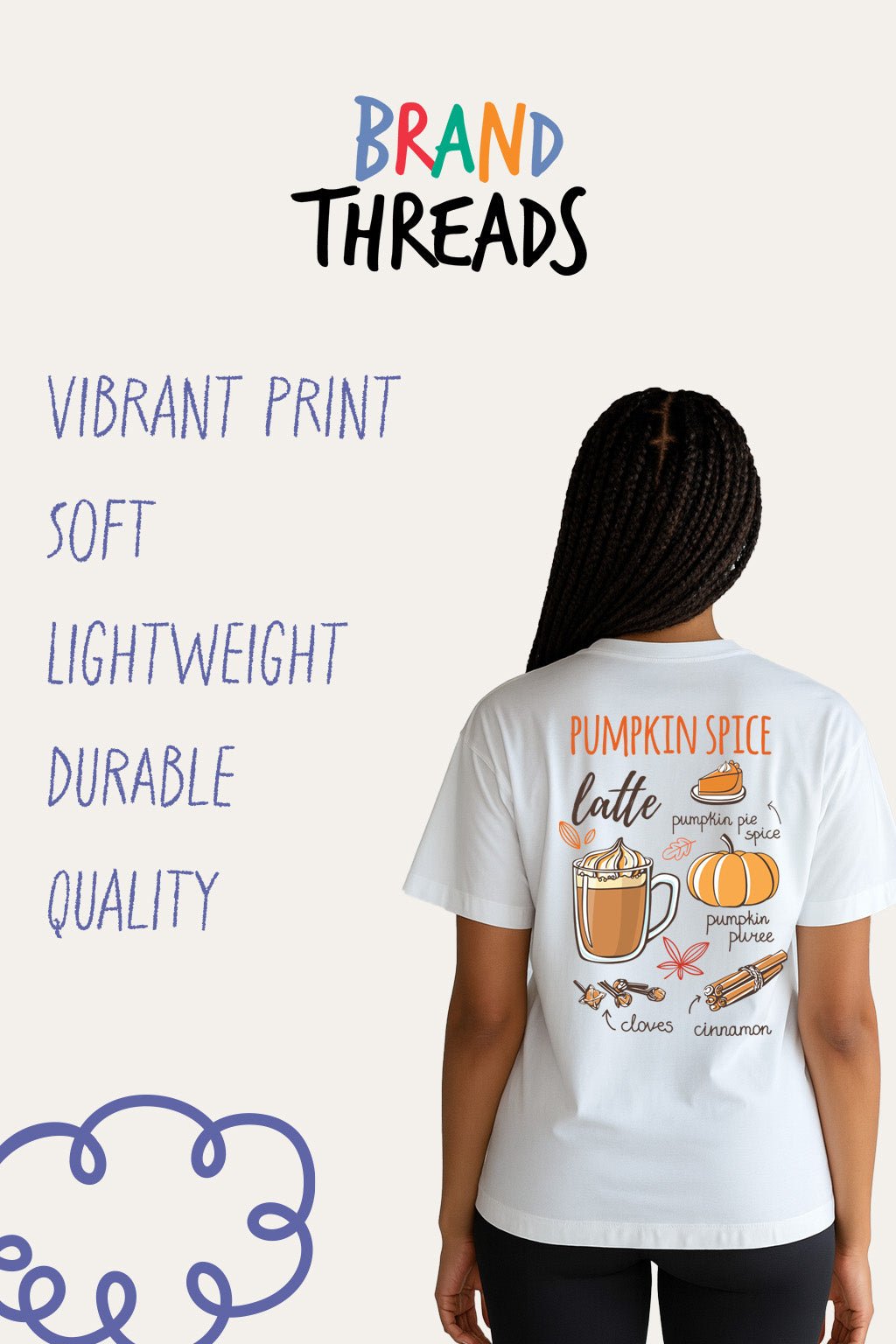 Women's Pumpkin Spice Latte Print T-Shirt - Brand Threads