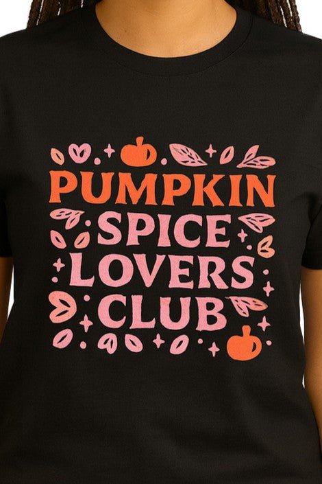 Women's Pumpkin Spice Lovers Club Black T-Shirt - Brand Threads