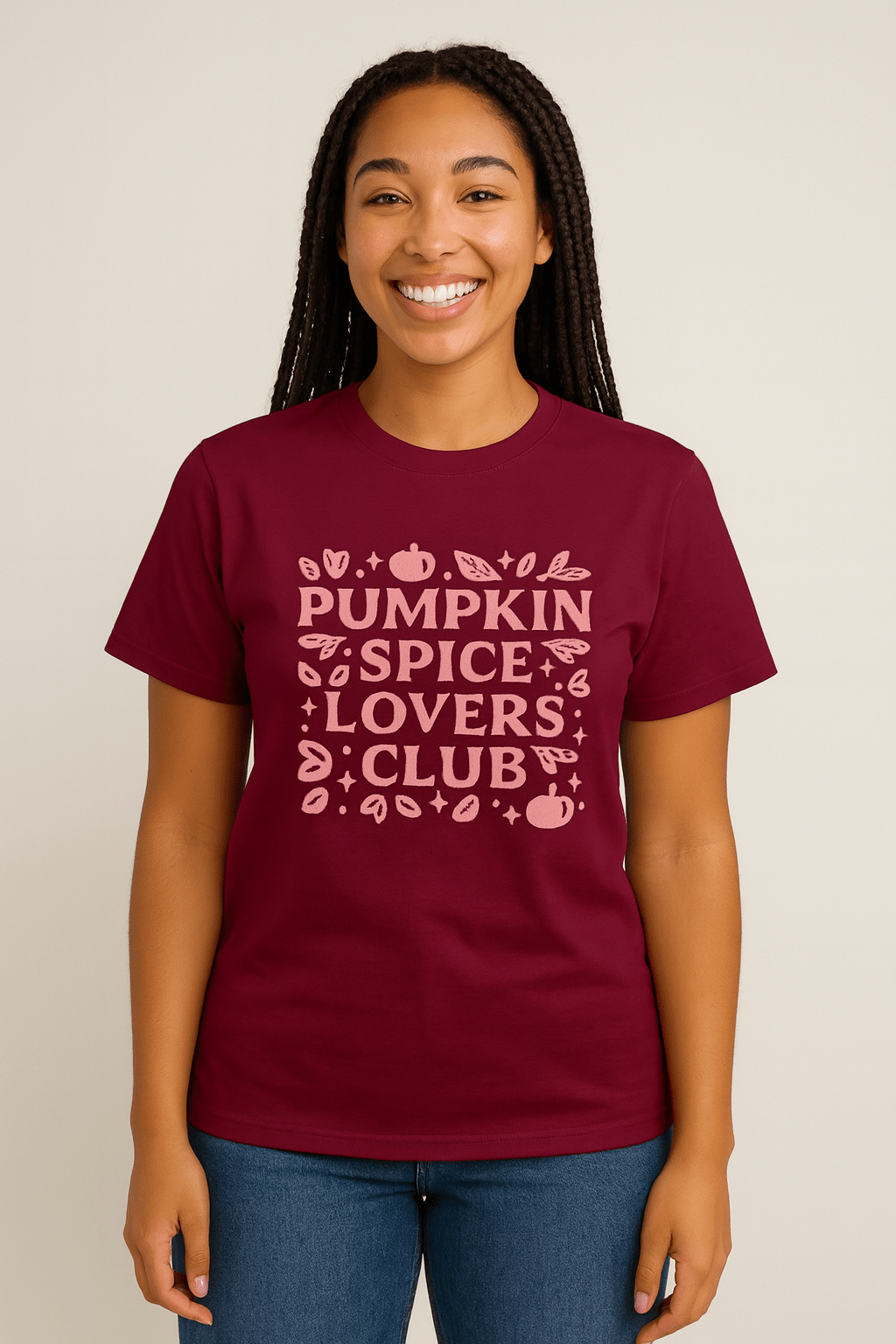 Women's Pumpkin Spice Lovers Club Maroon T-Shirt - Brand Threads