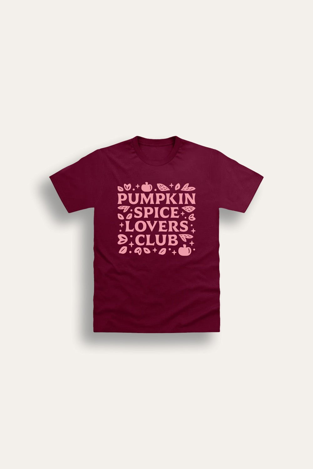 Women's Pumpkin Spice Lovers Club Maroon T-Shirt - Brand Threads