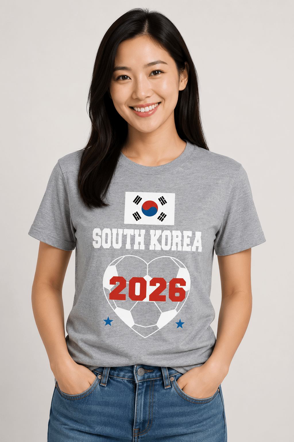 Women's South Korea Football T-Shirt - Brand Threads