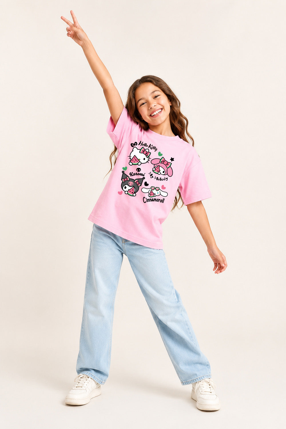 Hello Kitty and Friends Girls Pink T-Shirt