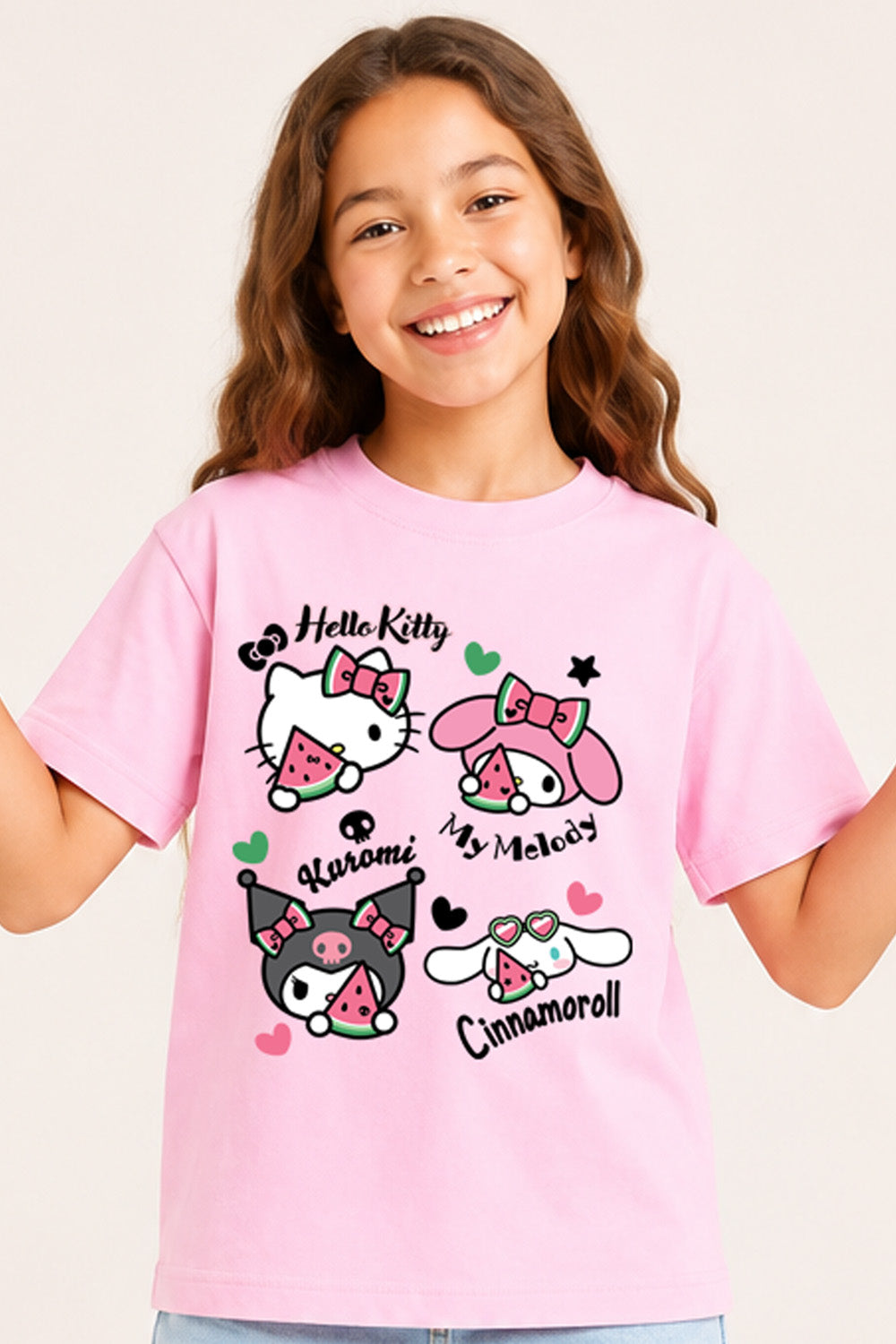 Hello Kitty and Friends Girls Pink T-Shirt
