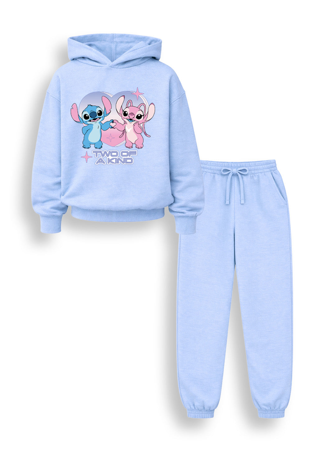 Disney Lilo & Stitch Girls Light Blue Hoodie and Jogger Set