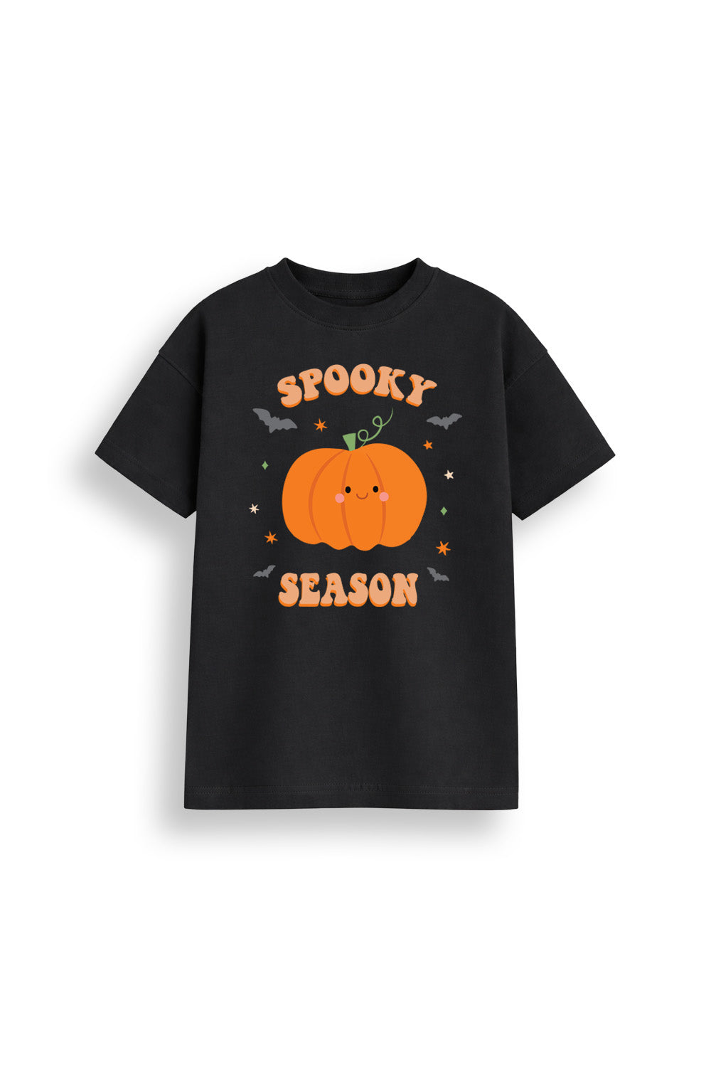 Halloween Pumpkin Kids Black T-Shirt