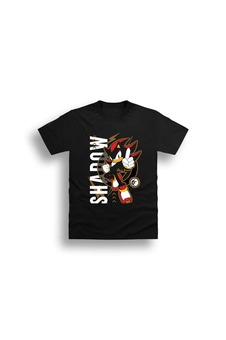 Sonic the Hedgehog Boys T-Shirt – Black 100% Cotton Short Sleeve Tee