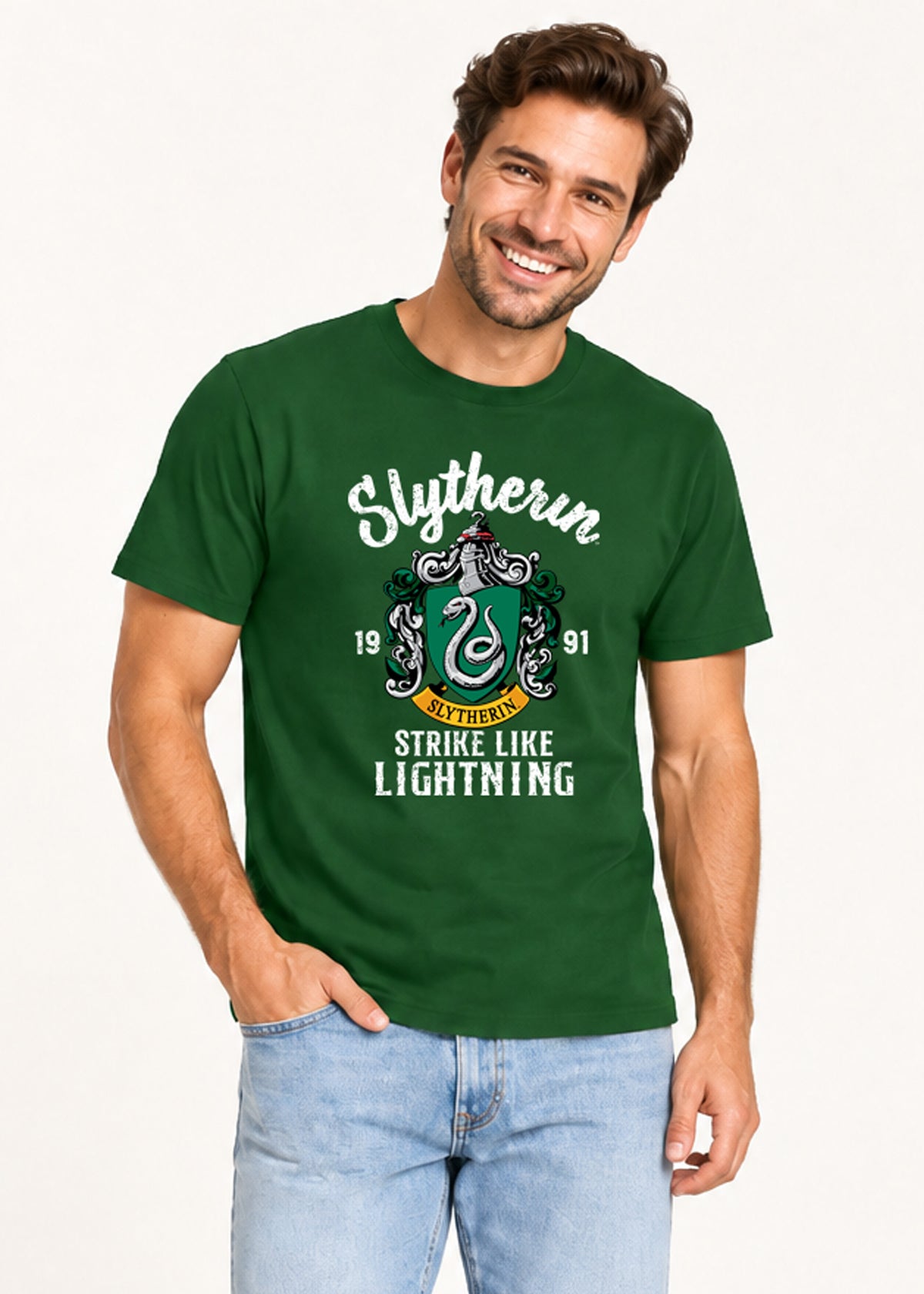 Harry Potter Slytherin Unisex Adults Green T-Shirt
