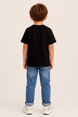 Halloween Cute Ghost Kids Black T-Shirt