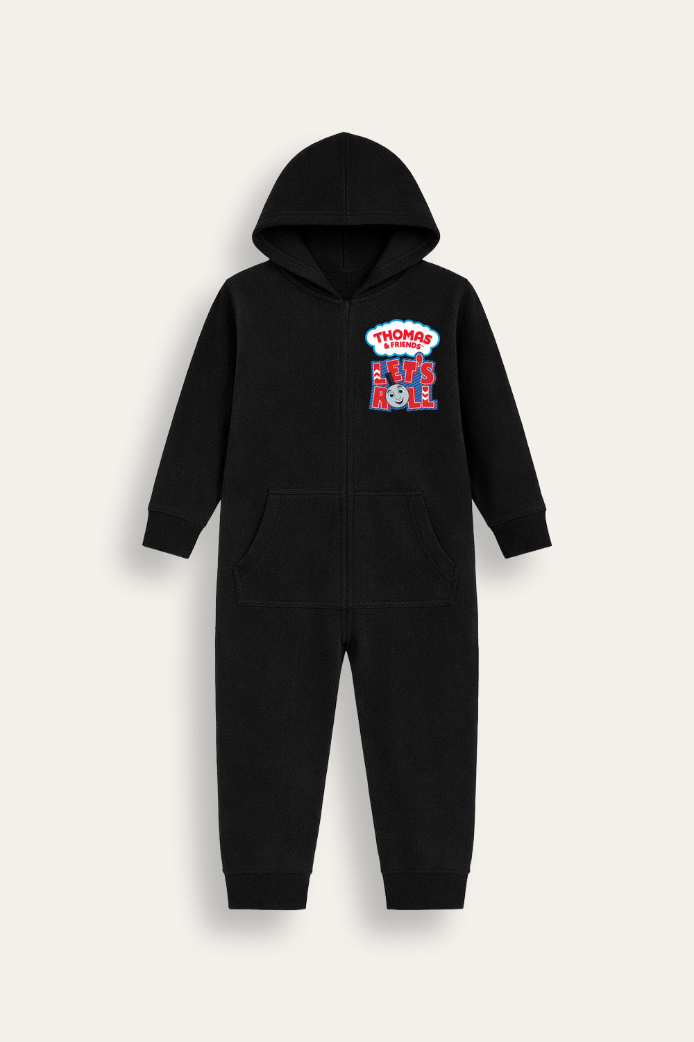 Thomas & Friends Boys Black Hooded Onesie