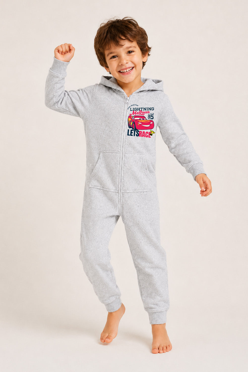 Disney Cars Lightning McQueen Boys Hooded Onesie