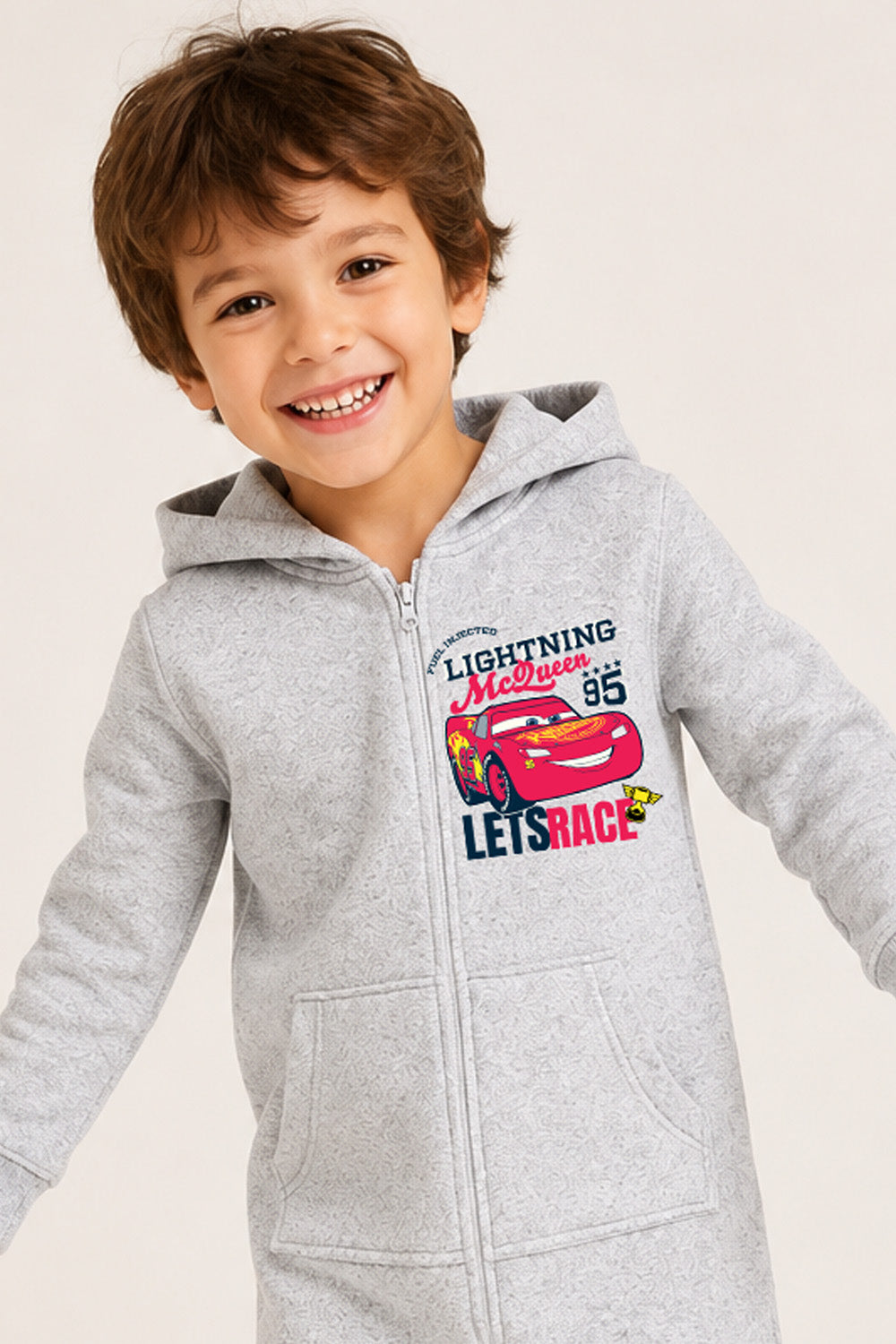 Disney Cars Lightning McQueen Boys Hooded Onesie