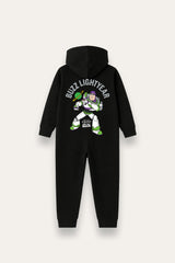 Disney Toy Story Buzz Lightyear Boys Black Hooded Onesie