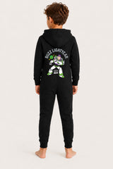 Disney Toy Story Buzz Lightyear Boys Black Hooded Onesie