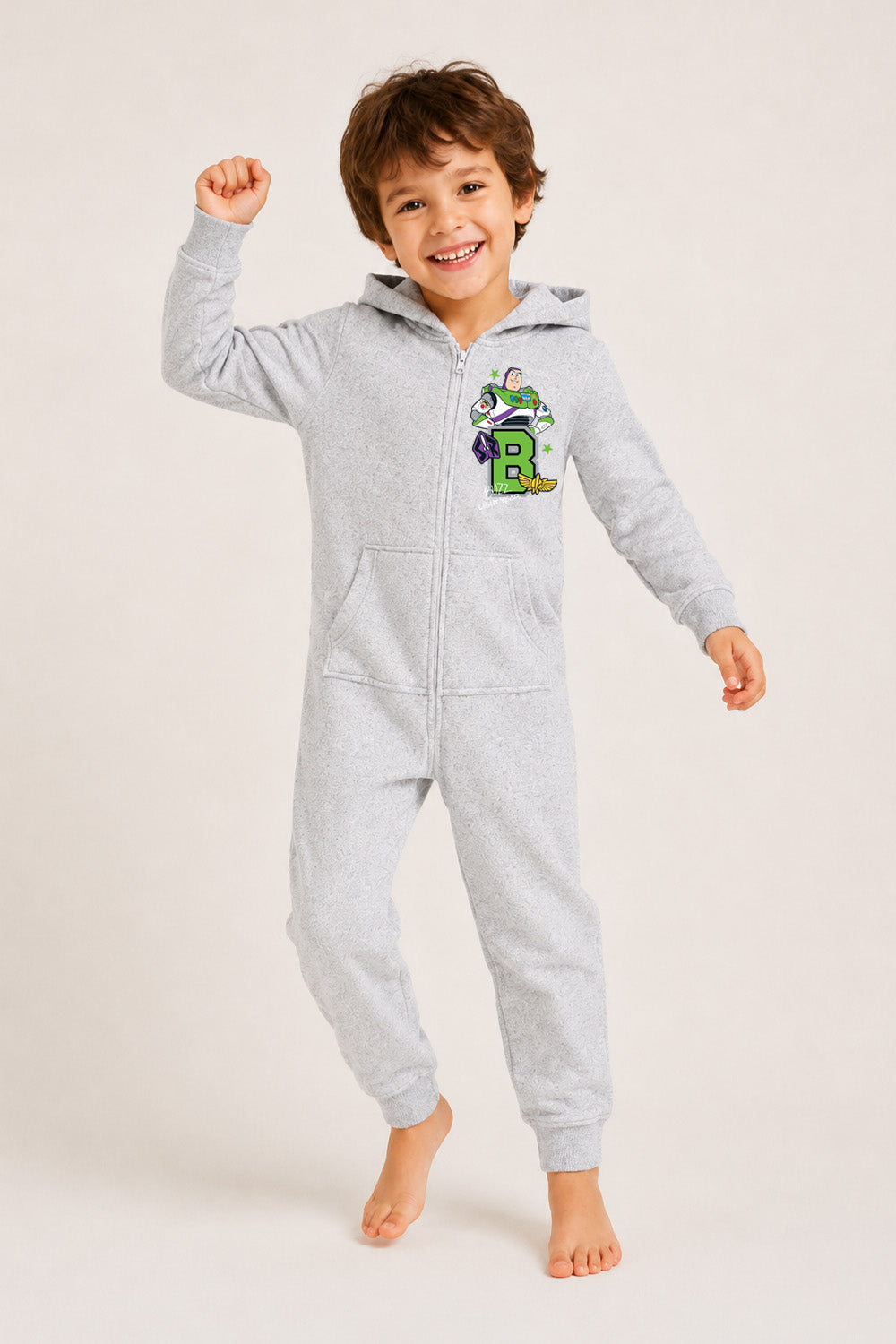 Disney Toy Story Buzz Lightyear Boys Black Hooded Onesie