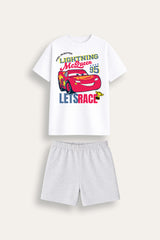 Disney Cars Lightning McQueen Boys Black Short Pyjama Set