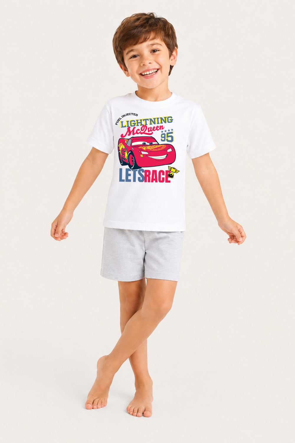 Disney Cars Lightning McQueen Boys Black Short Pyjama Set