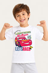 Disney Cars Lightning McQueen Boys Black Short Pyjama Set