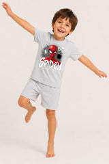 Marvel Spiderman Boys Black Short Pyjama Set