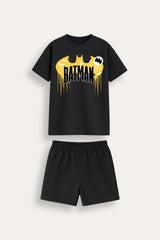 Batman Boys Black Short Pyjama Set