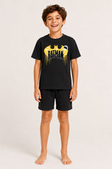 Batman Boys Black Short Pyjama Set