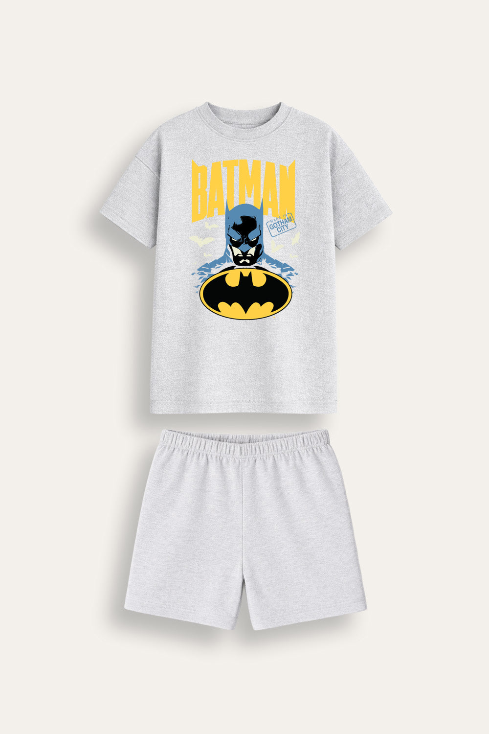 Batman Boys Grey Short Pyjama Set