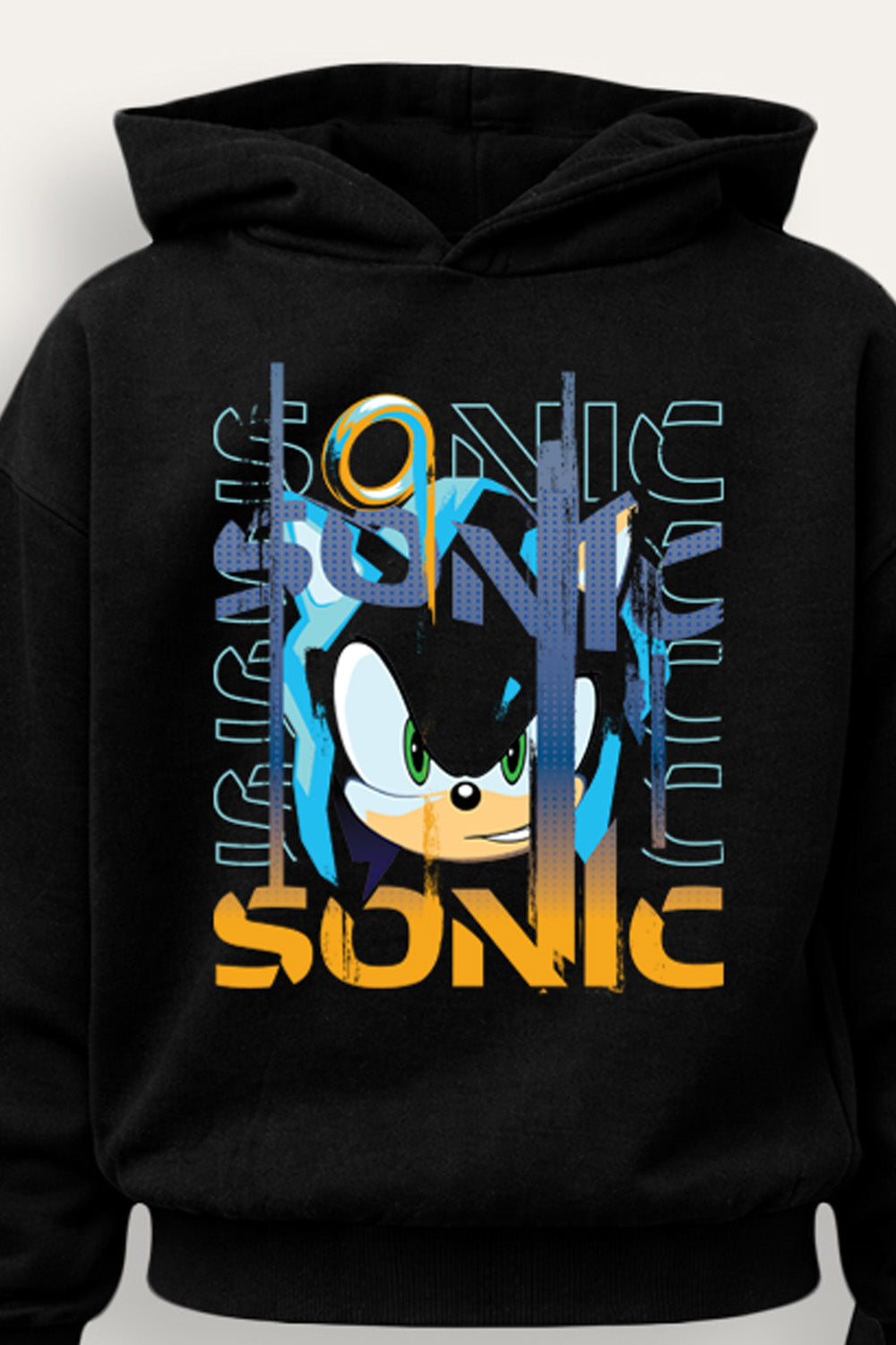 Sonic the Hedgehog Boys Black Hoodie and Joggers Set