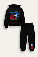Sonic the Hedgehog Boys Black Hoodie and Jogger Set