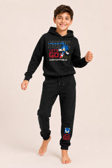 Sonic the Hedgehog Boys Black Hoodie and Jogger Set