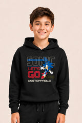 Sonic the Hedgehog Boys Black Hoodie and Jogger Set