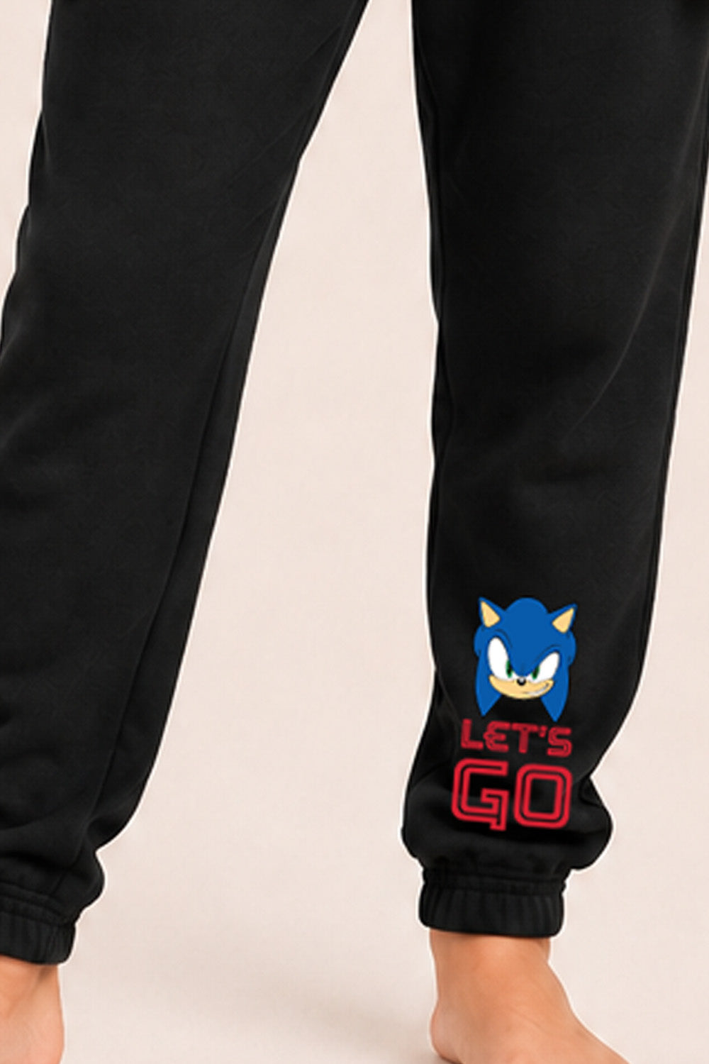 Sonic the Hedgehog Boys Black Hoodie and Jogger Set