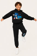 Sonic the Hedgehog Boys Black Hoodie and Jogger Set