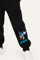 Sonic the Hedgehog Boys Black Hoodie and Jogger Set