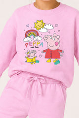 Peppa Pig Girls Pink Sweatshirt and Joggers Set