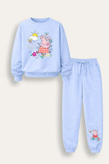 Peppa Pig Girls Blue Sweatshirt and Joggers Set