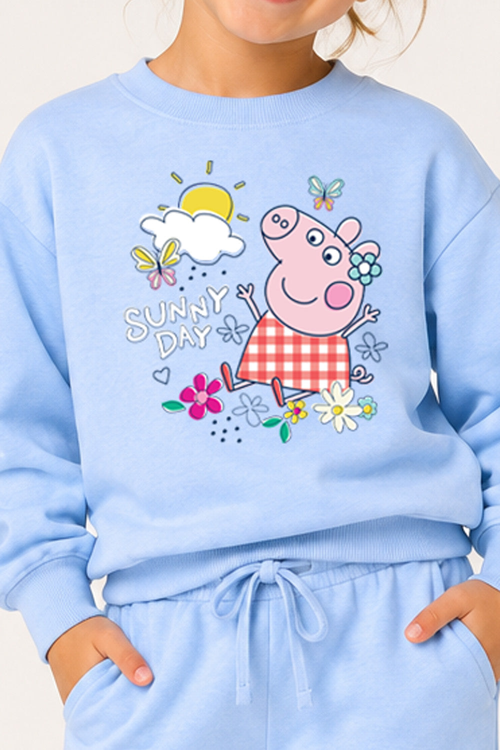 Peppa Pig Girls Blue Sweatshirt and Joggers Set