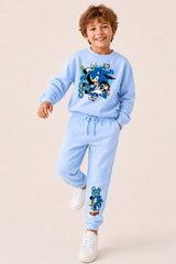 Sonic the Hedgehog Boys Blue Sweat and Jogger Set