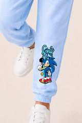 Sonic the Hedgehog Boys Blue Sweat and Jogger Set