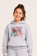 Disney Princess Girls Grey Hoodie and Joggers Set
