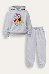 Disney Princess Girls Grey Hoodie and Joggers Set