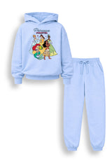 Disney Princess Girls Blue Hoodie and Joggers Set